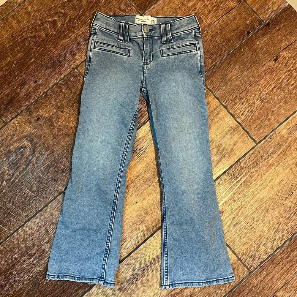 Abercrombie & Fitch Kids Girls 7 8 Short Jeans Low Rise Boot Adjustable